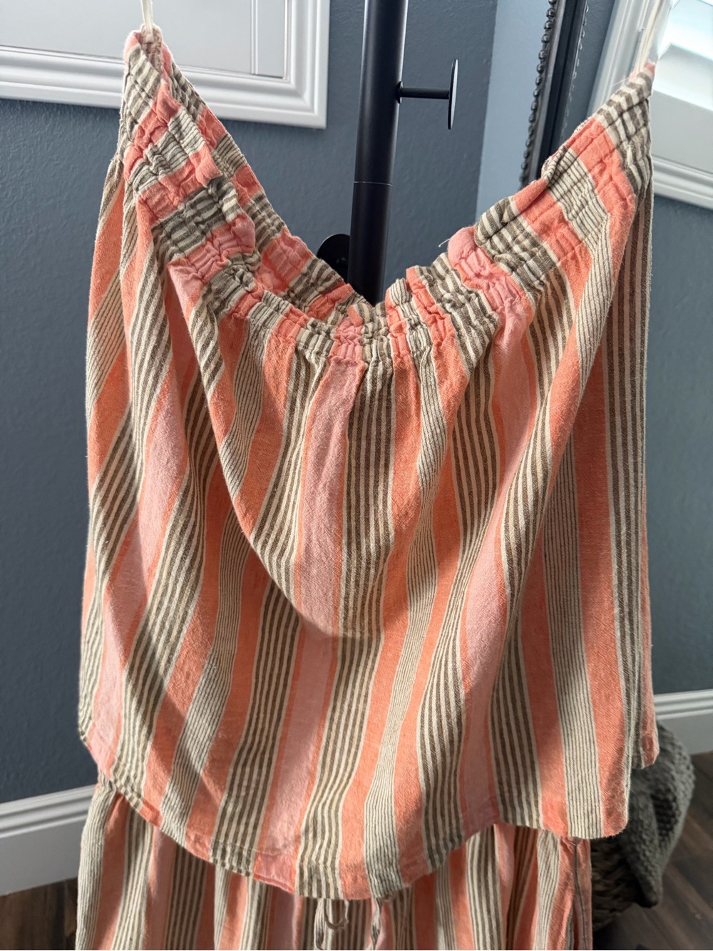 Free People Corfu Striped Cotton-Linen Set in Canyon Stripe - Picture 6 of 9